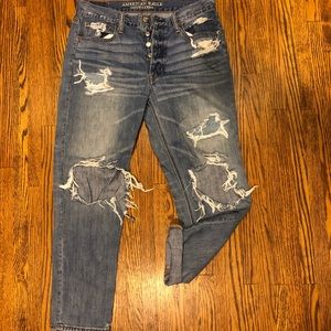 American Eagle Distressed Crop Jeans